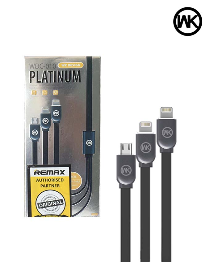 WK WDC-010 Platinum 2Apple+1Micro 3in1 Data Cable